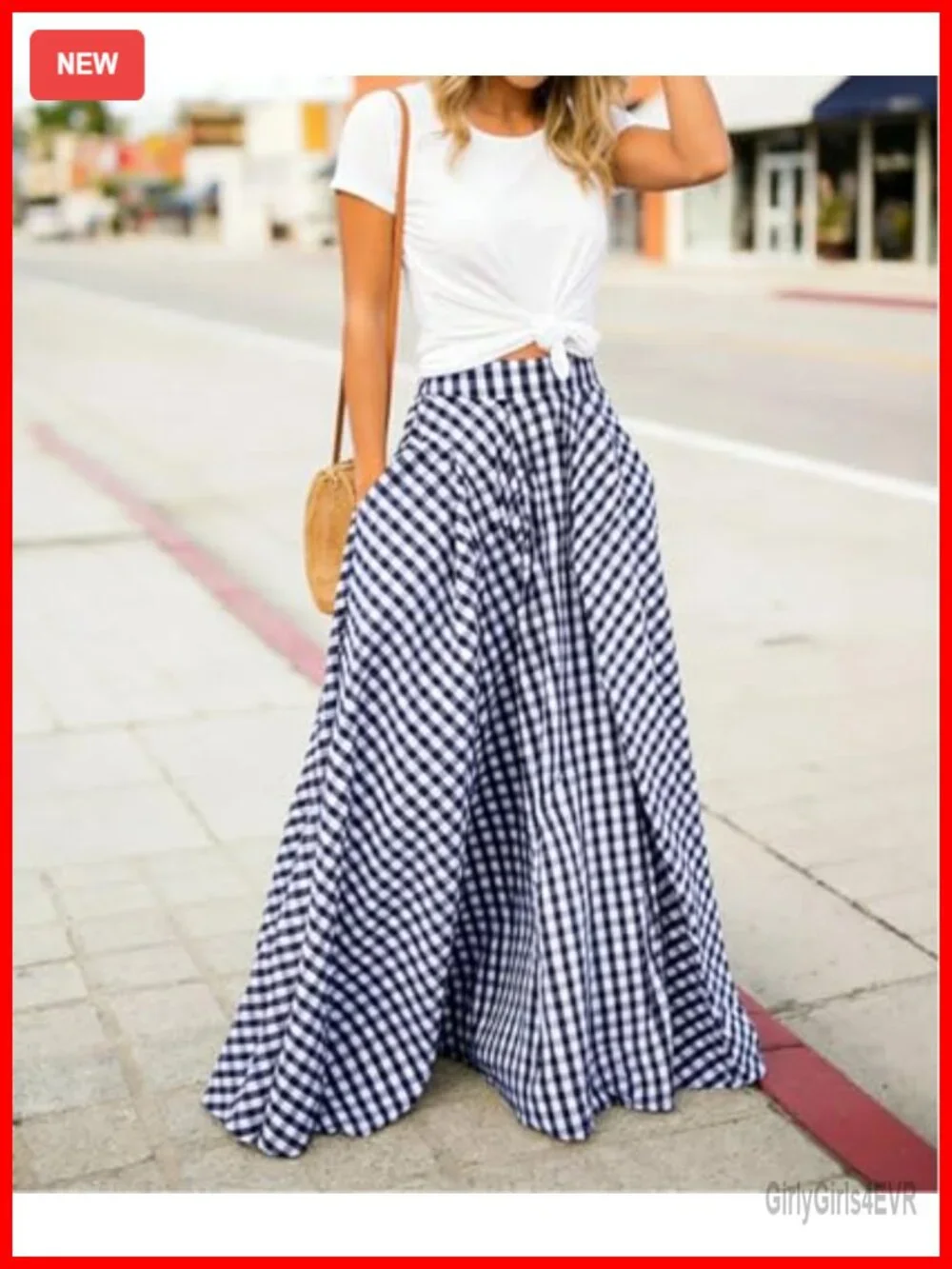 N/A flowy gingham